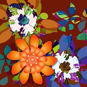 art deco forma pattern floral 2