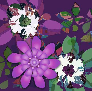 art deco forma pattern floral 3
