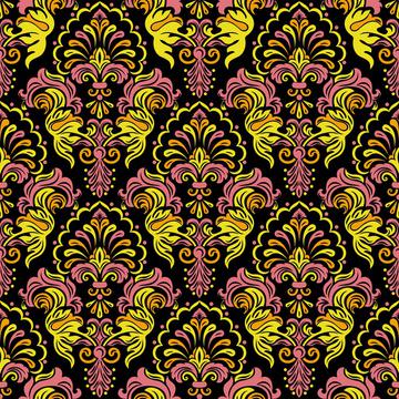 Fire Damask