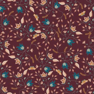 Puce Red Flower - Pattern
