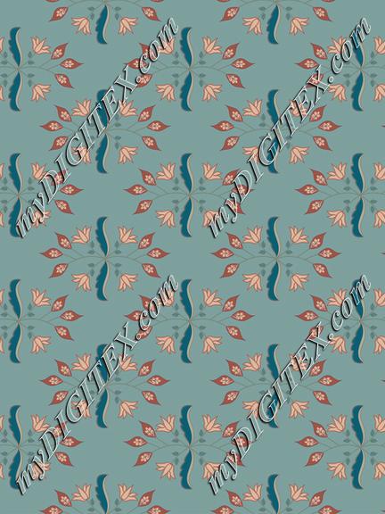 Morning Blue Flowers - Pattern