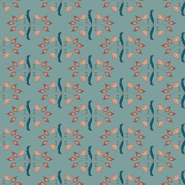 Morning Blue Flowers - Pattern