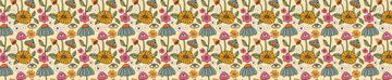 Groovy Floral Yellow Mushrooms