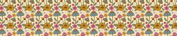 Groovy Floral Yellow Mushrooms