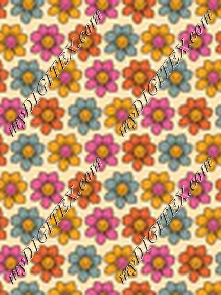Groovy Floral Yellow Smiles