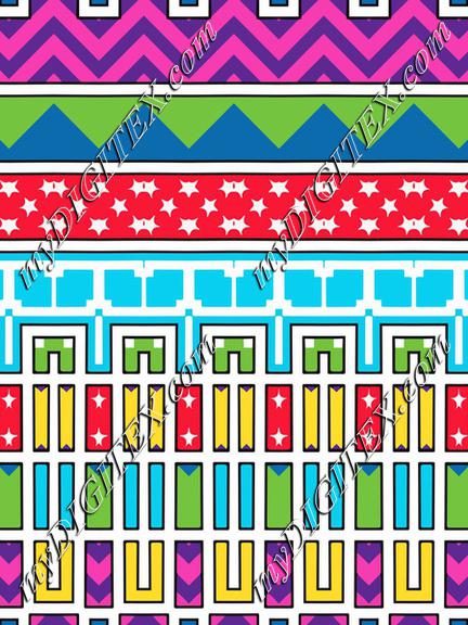 Colorful shapes rows
