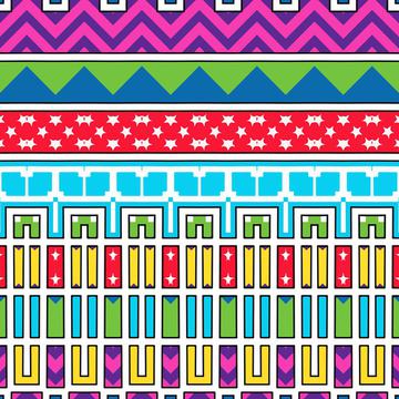Colorful shapes rows