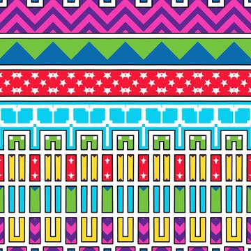 Colorful shapes rows