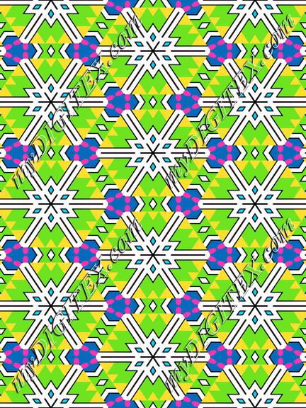 Stars in hexagons pattern