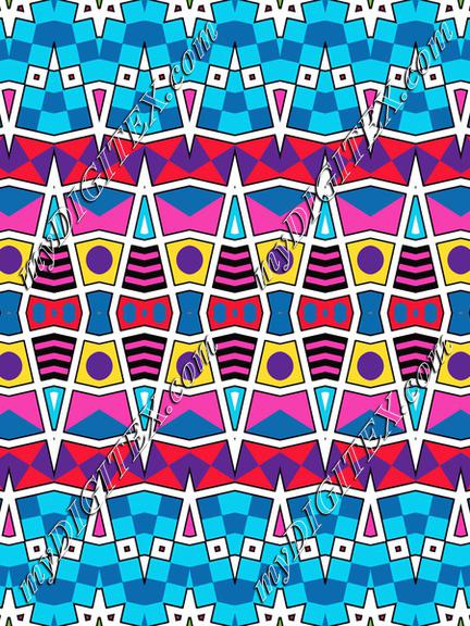 Colorful shapes rows