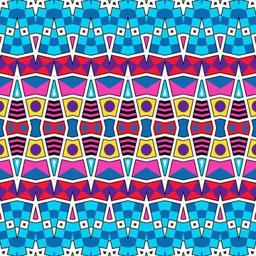 Colorful shapes rows