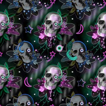 Neon skulls