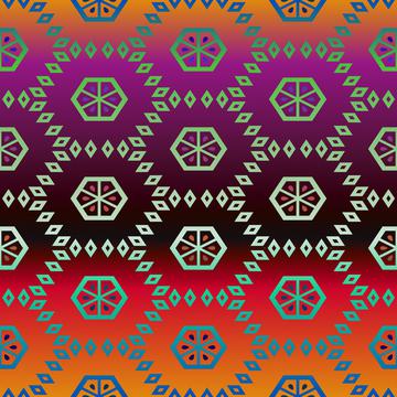 Gradient hexagons and diamonds pattern