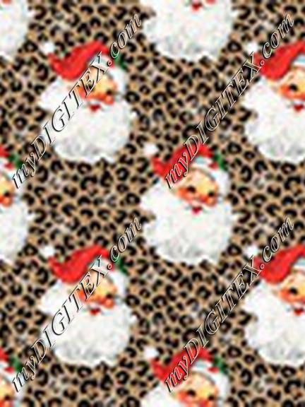 Christmas Cheeky Santa Animal Print