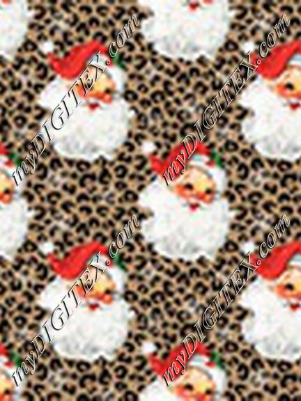 Christmas Cheeky Santa Animal Print