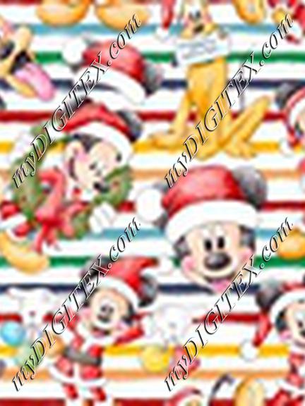 Christmas Mickey Colour Stripe