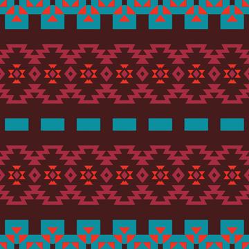 Tribal shapes on a brown background rows