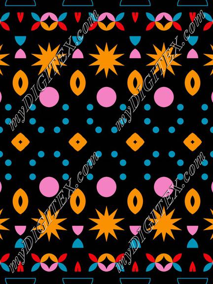 Shapes on a black background