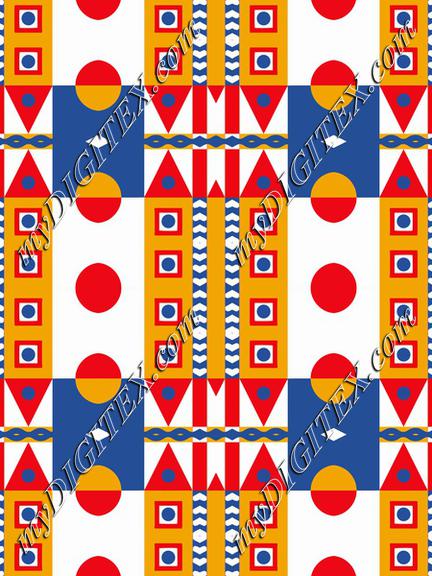 Colorful shapes rows