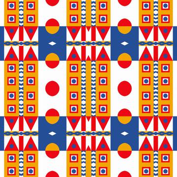 Colorful shapes rows