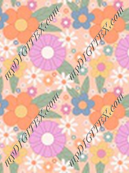 Groovy Floral Pastel Large