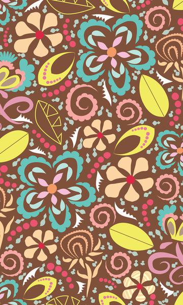 Whimsy Floral Brown