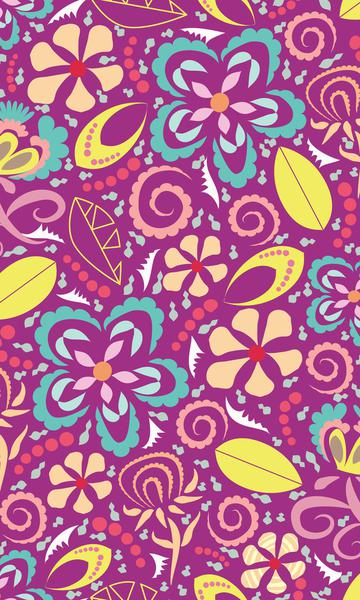 Whimsy Floral Purple