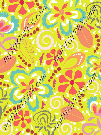 Whimsy Floral Lime