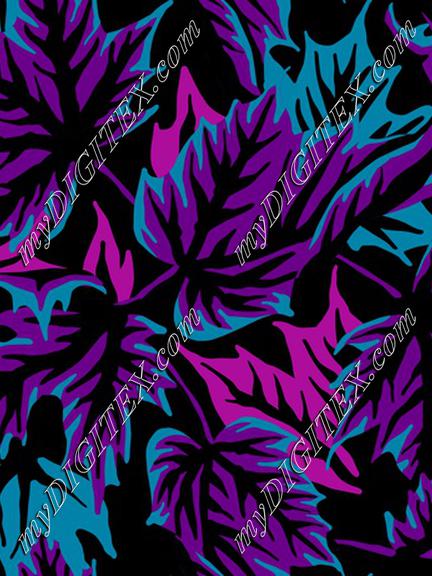 Autumn Leaves - Dark Purple Teal