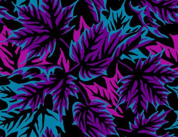 Autumn Leaves - Dark Purple Teal