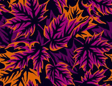 Autumn Leaves - Orange Purple
