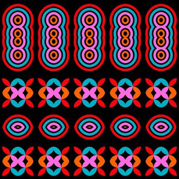 Shapes on a black background