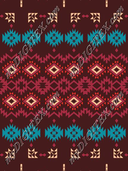 Tribal shapes on a brown background