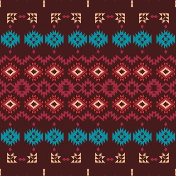 Tribal shapes on a brown background