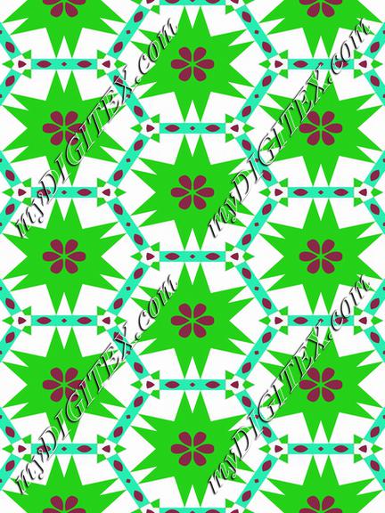 Green flowers pattern