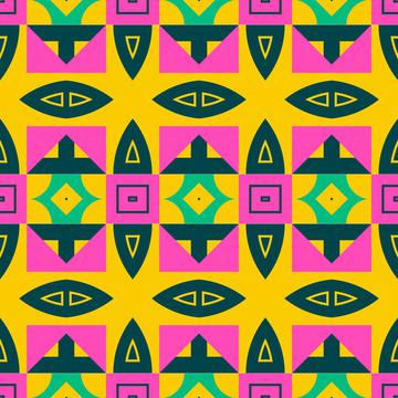 Shapes on a yellow background