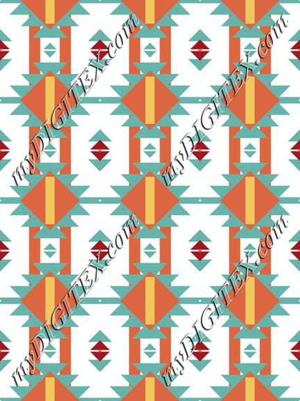 Tribal shapes on a white background pattern