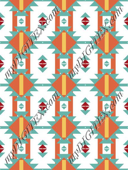 Tribal shapes on a white background pattern