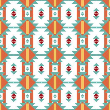 Tribal shapes on a white background pattern
