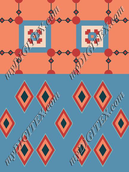 Shapes rows in retro colors
