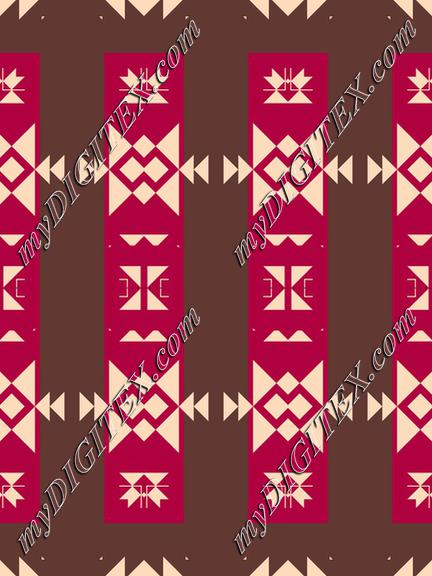 Tribal shapes on a brown background