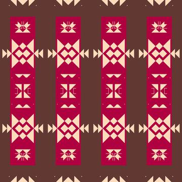 Tribal shapes on a brown background