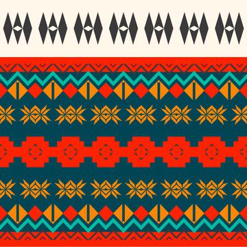 Shapes rows in retro colors