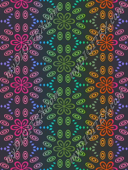 Gradient flowers pattern