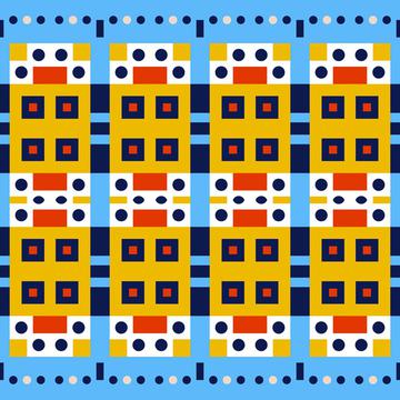 Colorful shapes rows