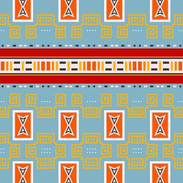 Retro shapes rows