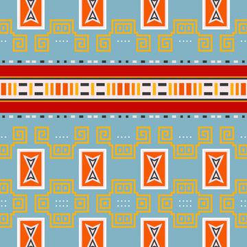 Retro shapes rows