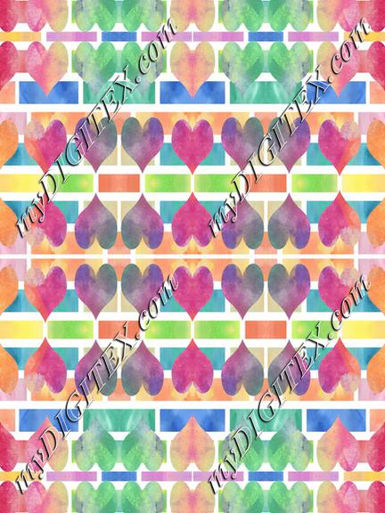 Watercolor hearts