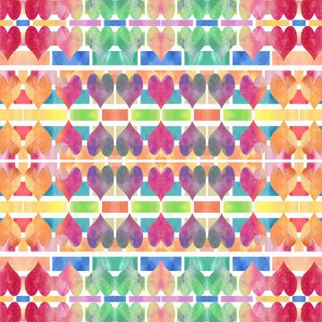 Watercolor hearts
