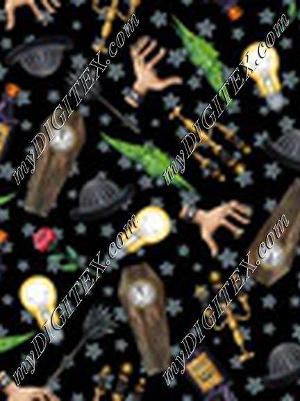 Addams Family Black Floral